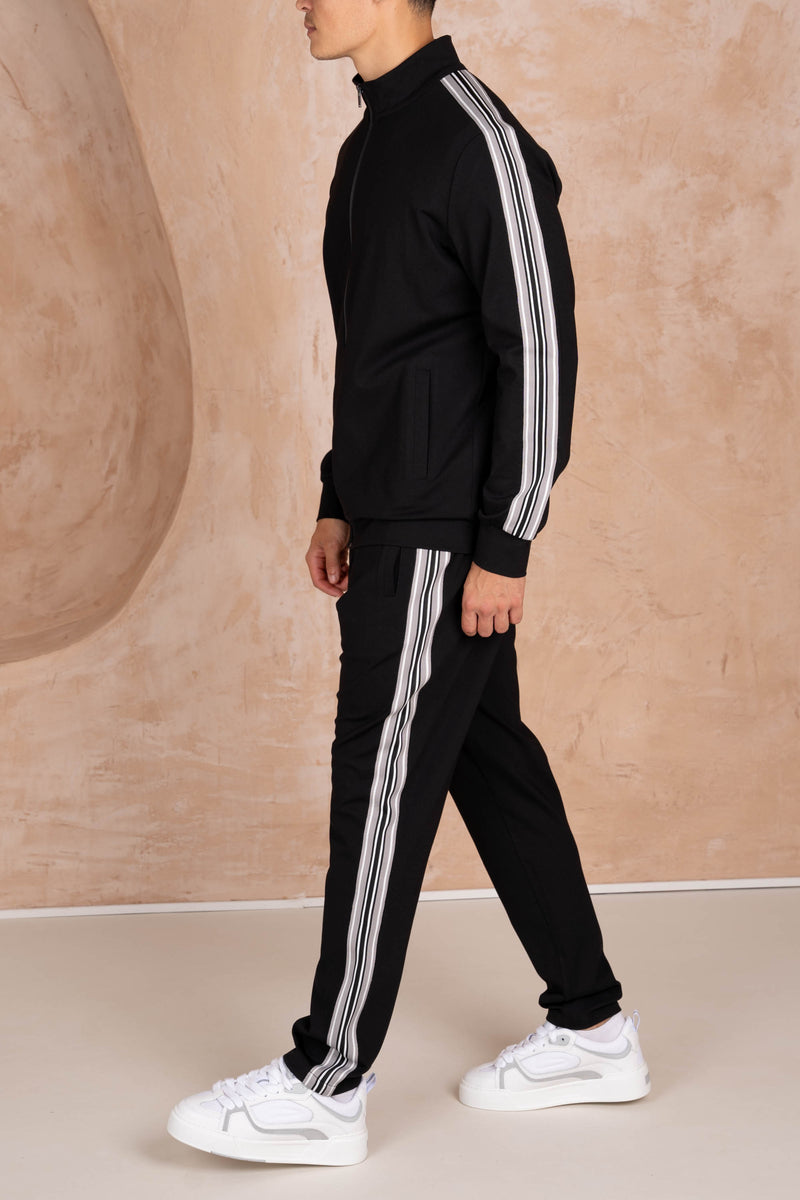 Side Stripe Pants - Black