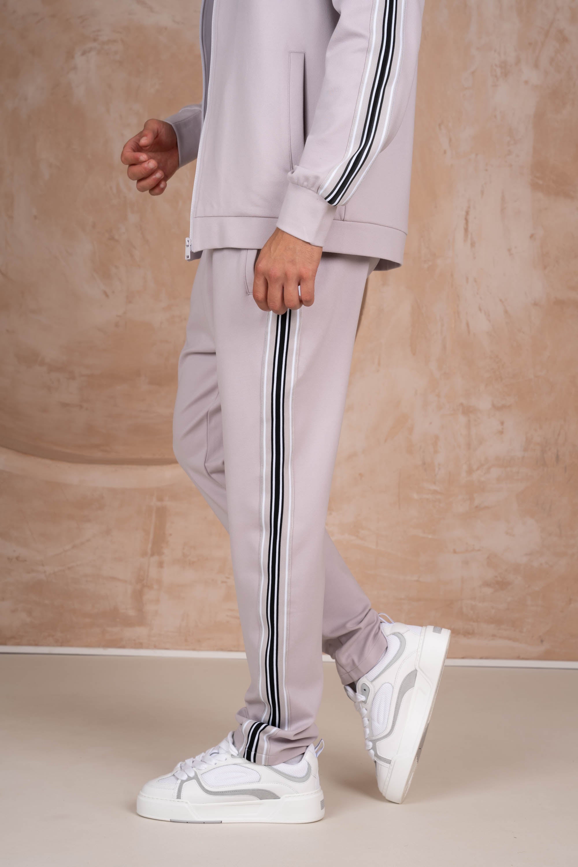 Side Stripe Pants - Grey