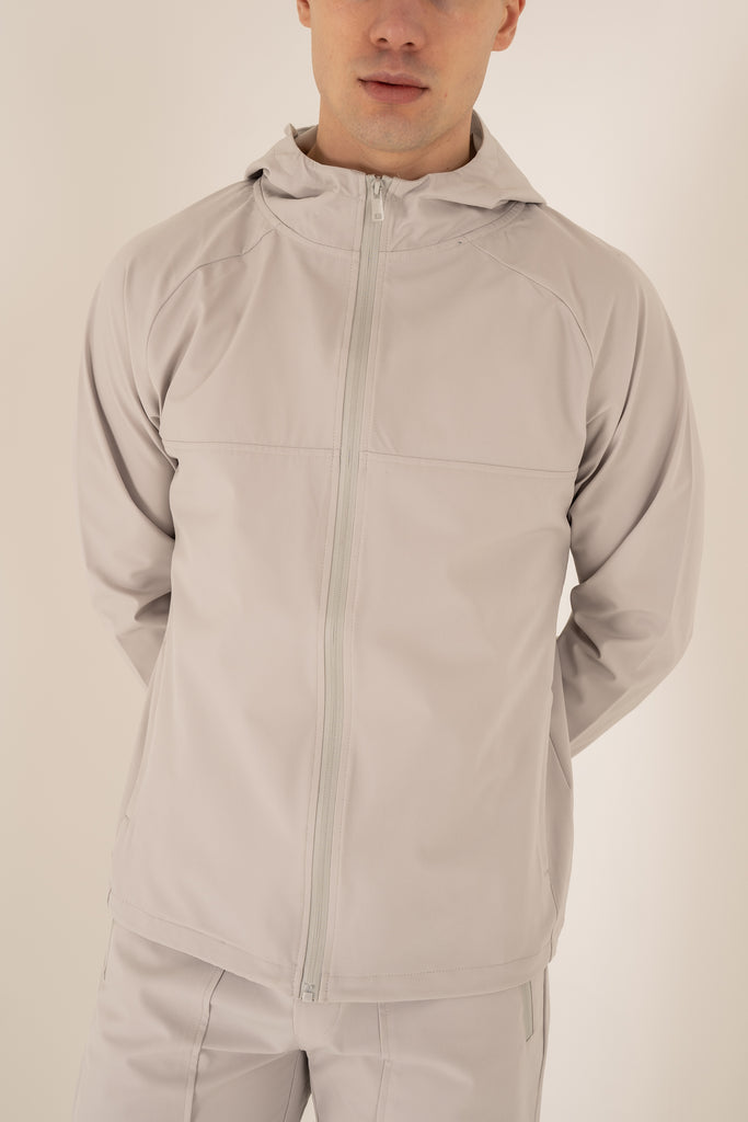 Pinnacle Brushed Technical Windbreaker Jacket - Grey