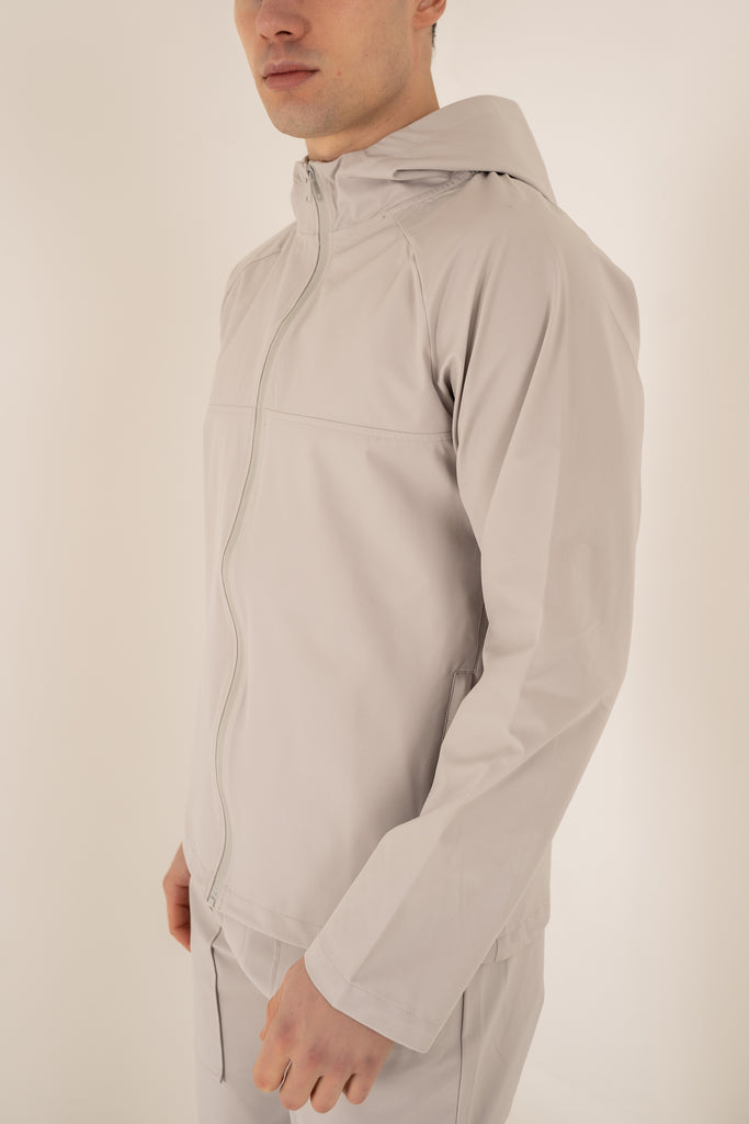 Pinnacle Brushed Technical Windbreaker Jacket - Grey