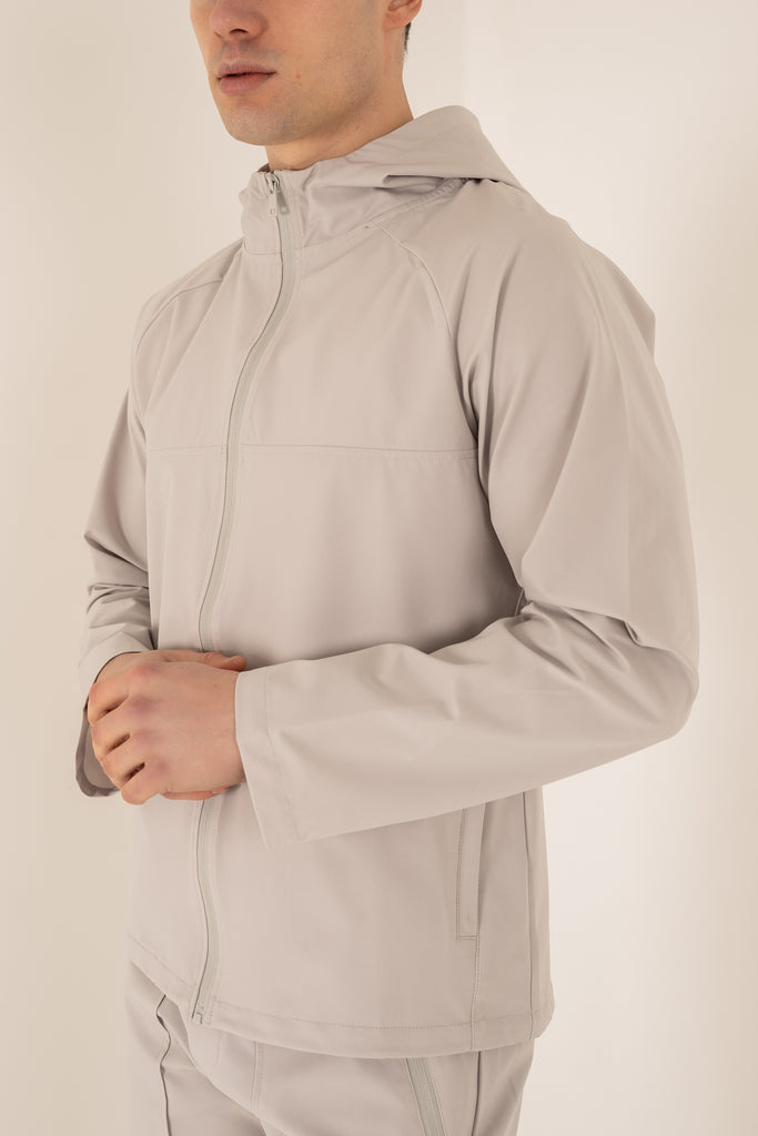 Pinnacle Brushed Technical Windbreaker Jacket - Grey