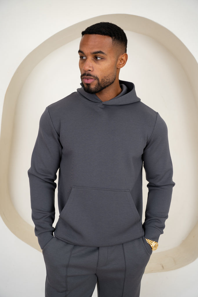 Short interlock à plis - Gris clair