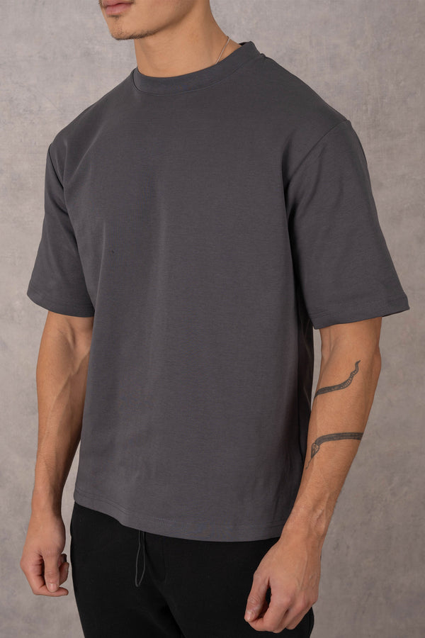 Boxy Fit Oversized T-Shirt - Charcoal