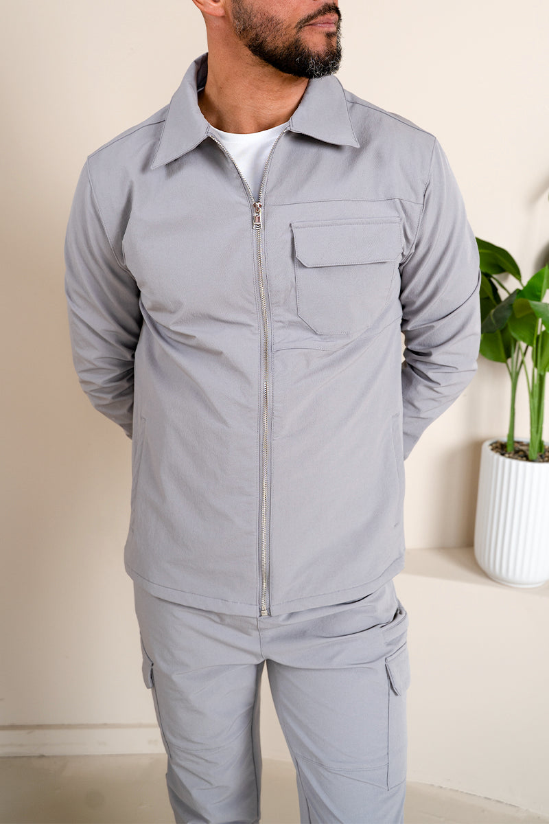 Premium Detail Cargo Jacket V2 - Grey