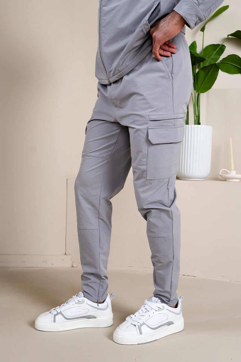 Premium Detail Cargo Pants V2 - Grey