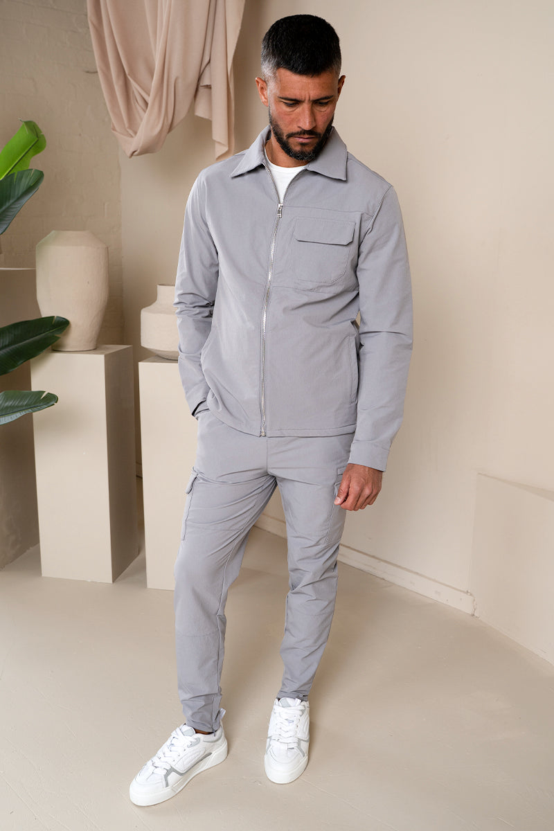 Premium Detail Cargo Jacket V2 - Grey