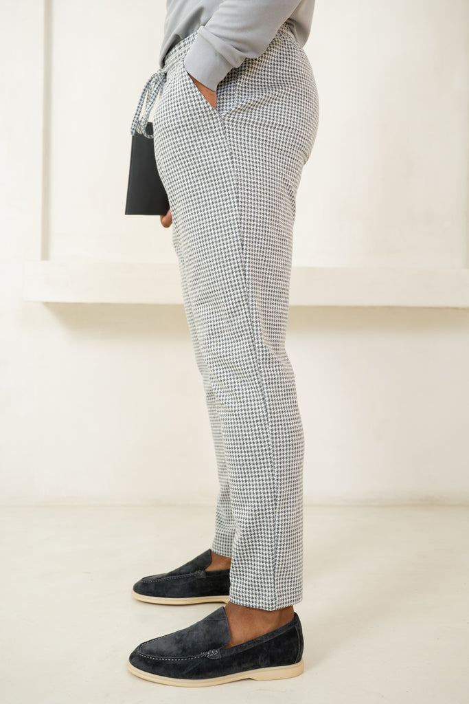 Houndstooth Tailored Pant - Grey