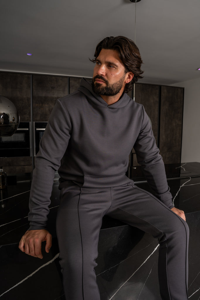Essential Scuba Hoodie and Joggers Set - 2 Colours (Charcoal and Grey) - 2 Pack
