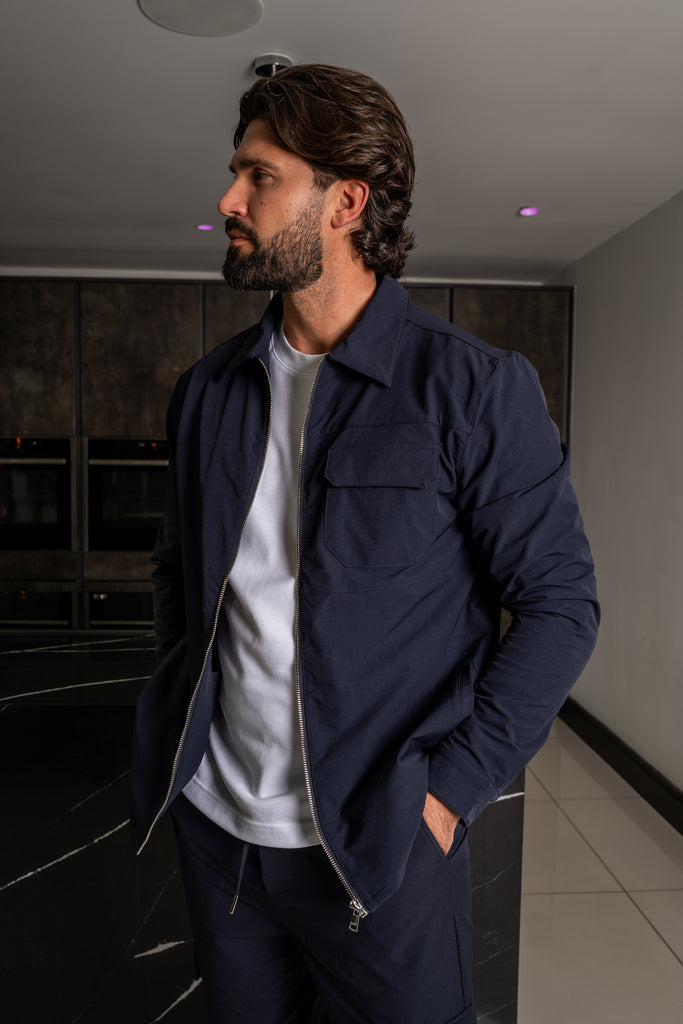 Premium Detail Cargo Jacket V2 - Navy