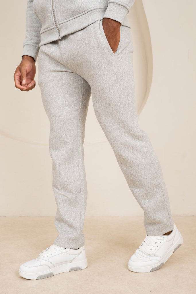 Premium Luxe Zip Up Hoody - Grey Marl