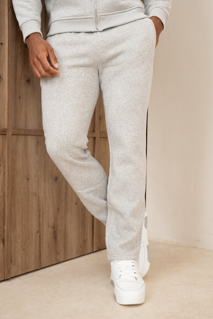 Premium Luxe Straight Leg Jogger - Grey Marl