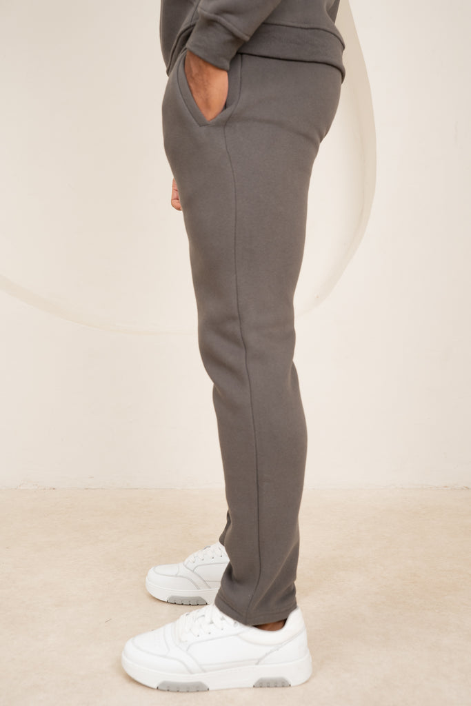 Premium Luxe Straight Leg Jogger - Charcoal