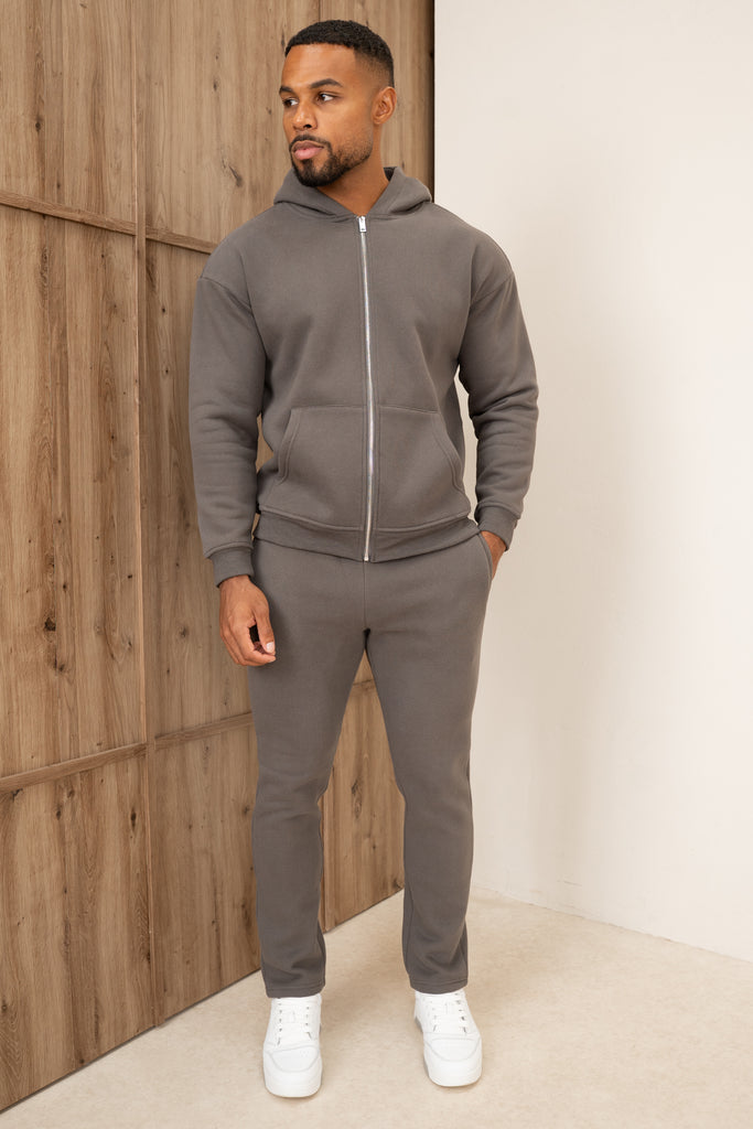 Premium Luxe Zip Up Hoody - Charcoal