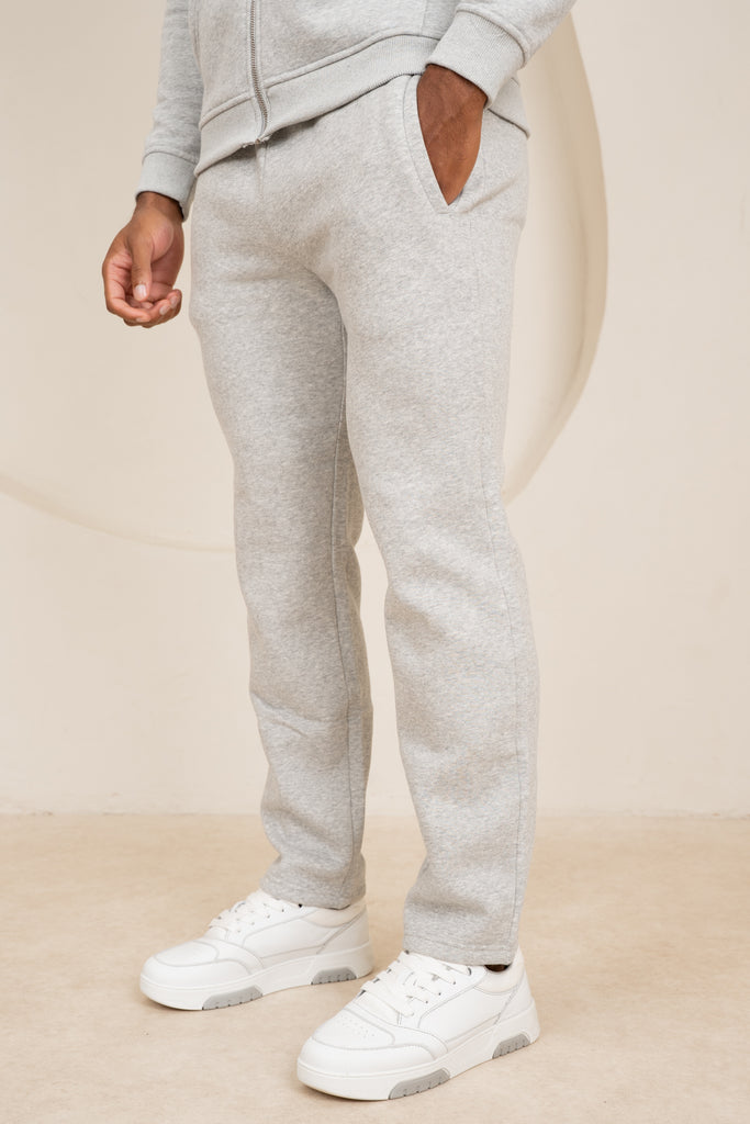 Premium Luxe Straight Leg Jogger - Grey Marl