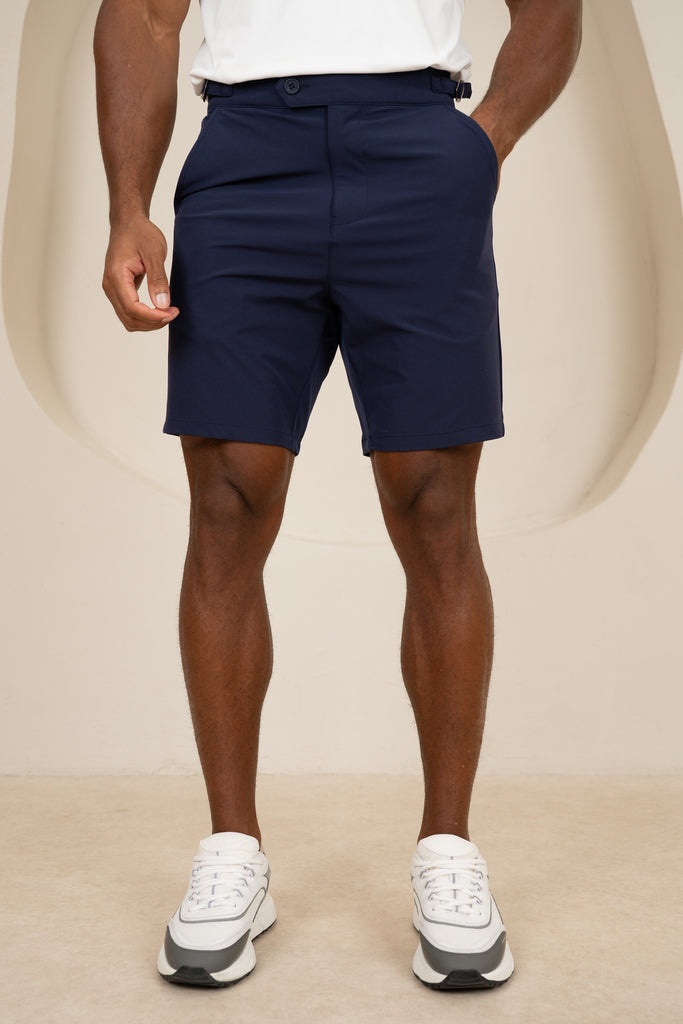 Motion Side Buckle Shorts - Navy
