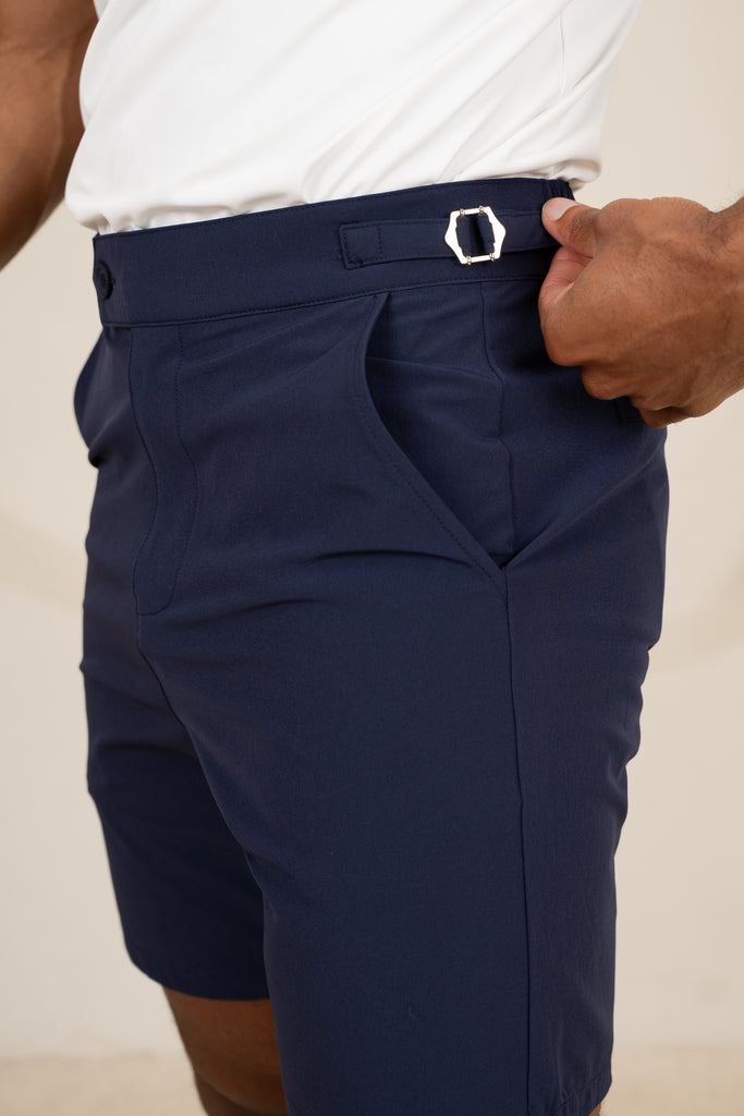 Motion Side Buckle Shorts - Navy