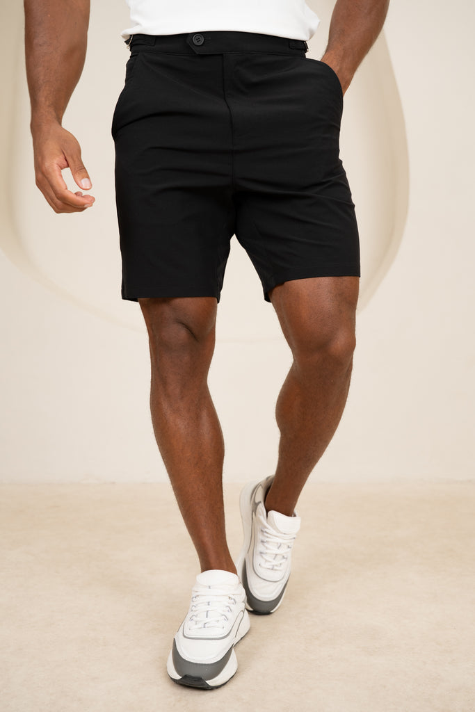 Motion Side Buckle Shorts - Black
