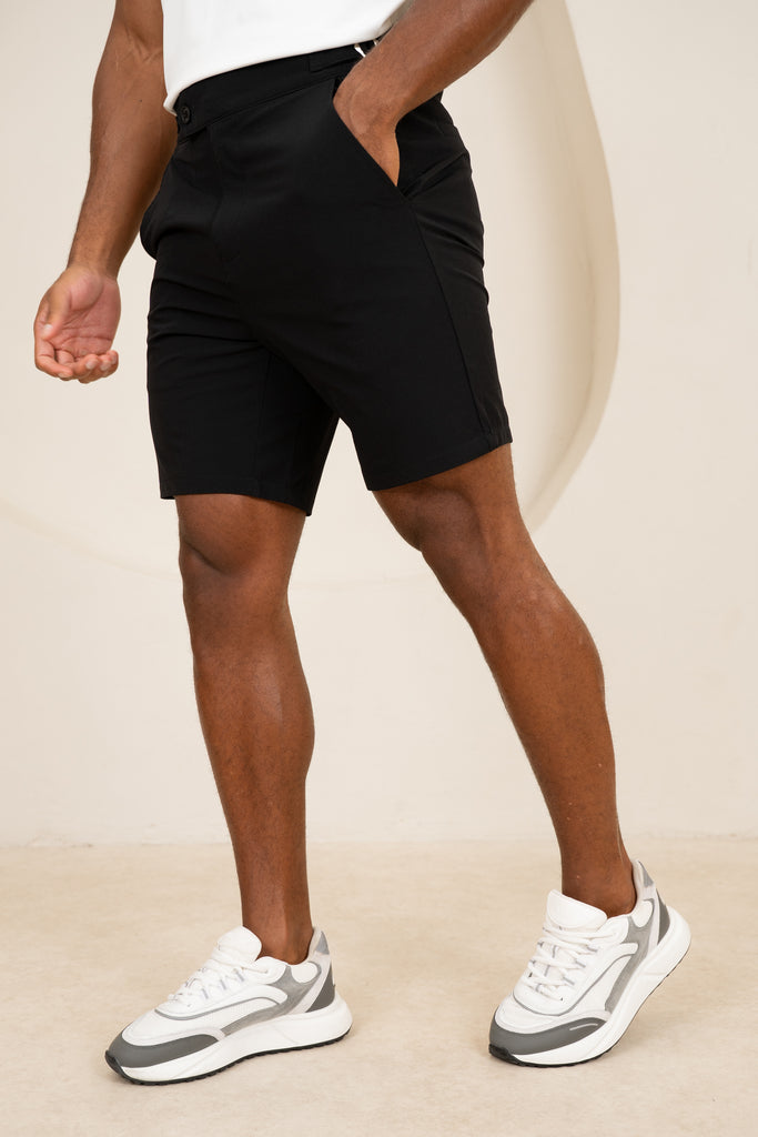 Motion Side Buckle Shorts - Black