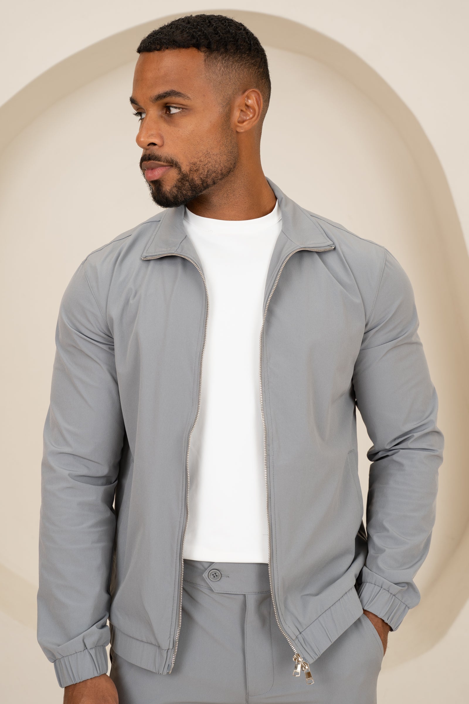 Motion Zip-Up Technical Jacket - Grey