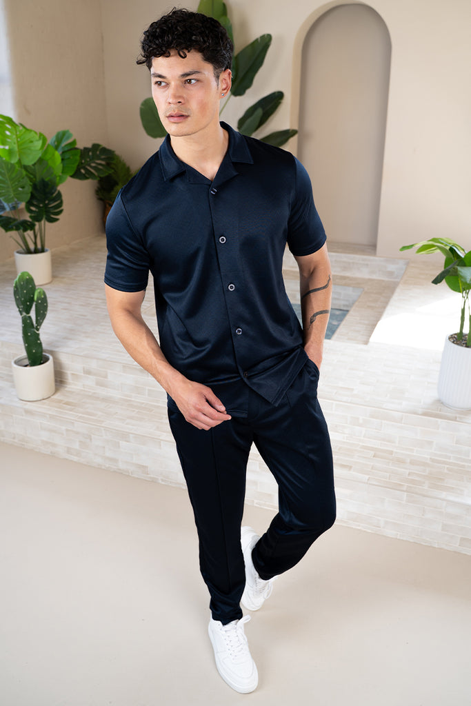 Interlock Resort Shirt - Navy