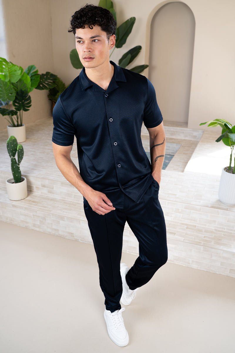 Interlock Resort Shirt - Navy