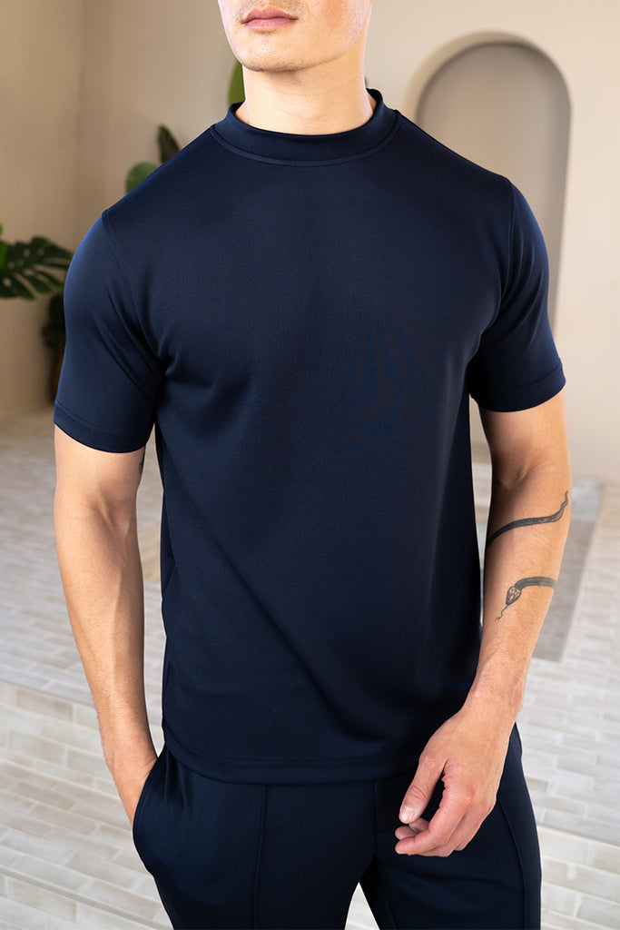 Premium Scuba Pintuck Shorts - Navy