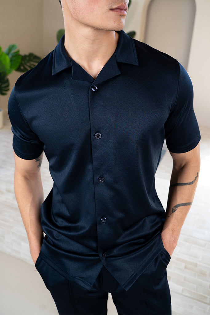 Interlock Resort Shirt - Navy