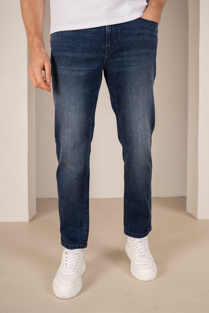 Slim Fit Denim Jeans - Dark Blue