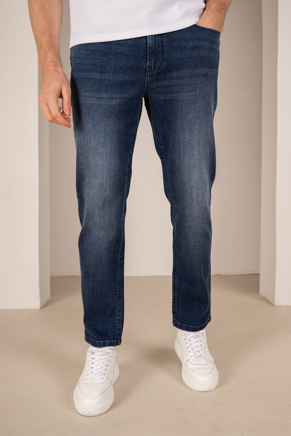 Slim Fit Denim Jeans - Dark Blue