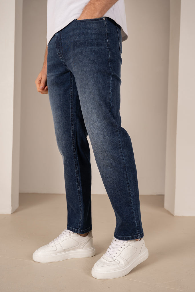 Slim Fit Denim Jeans - Dark Blue