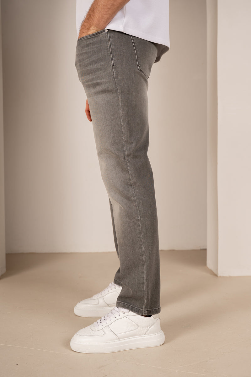 Slim Fit Denim Jeans - Grey
