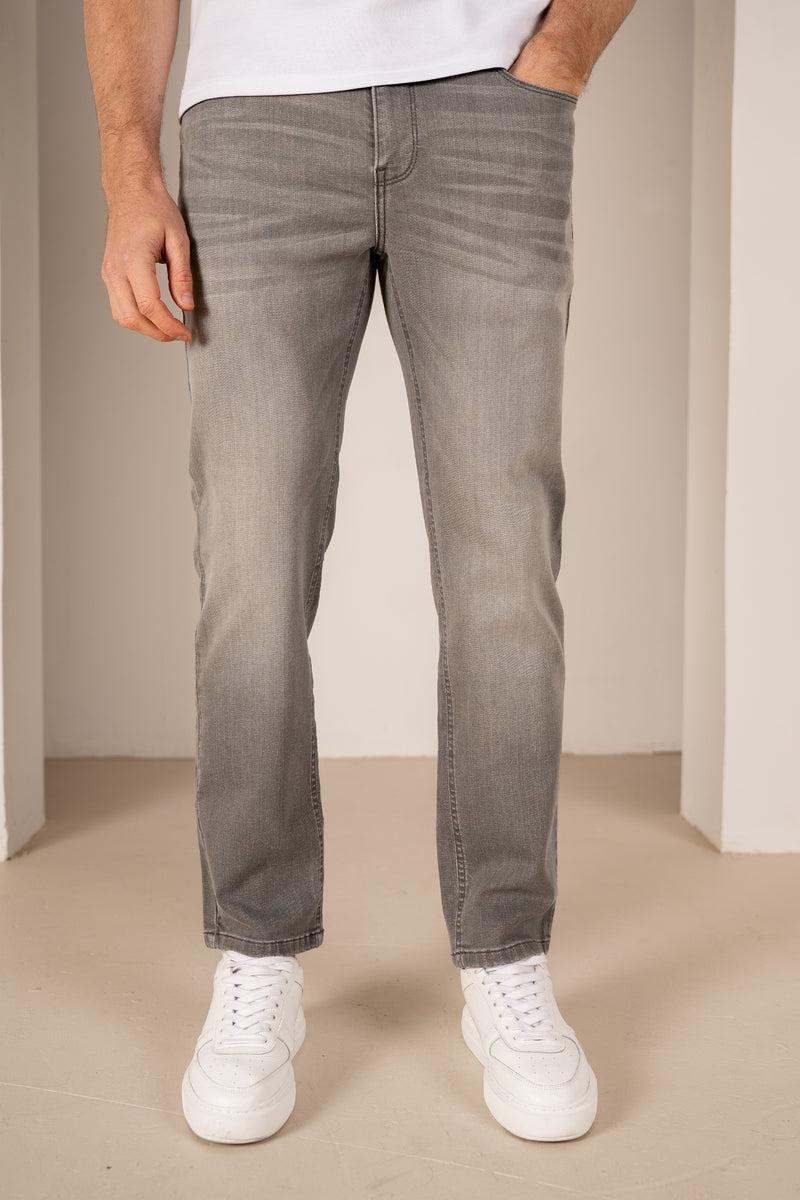 Slim Fit Denim Jeans - Grey