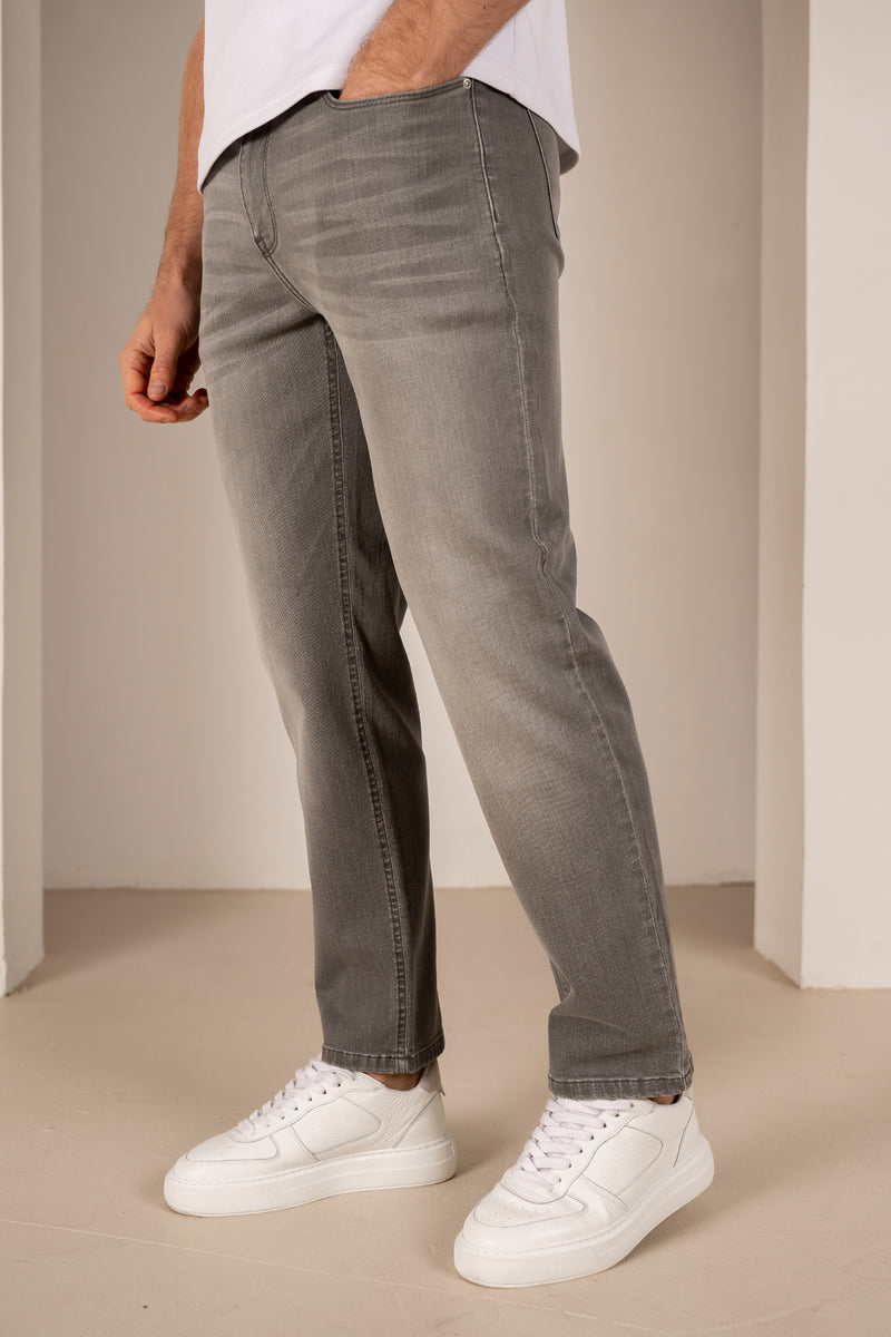 Slim Fit Denim Jeans - Grey