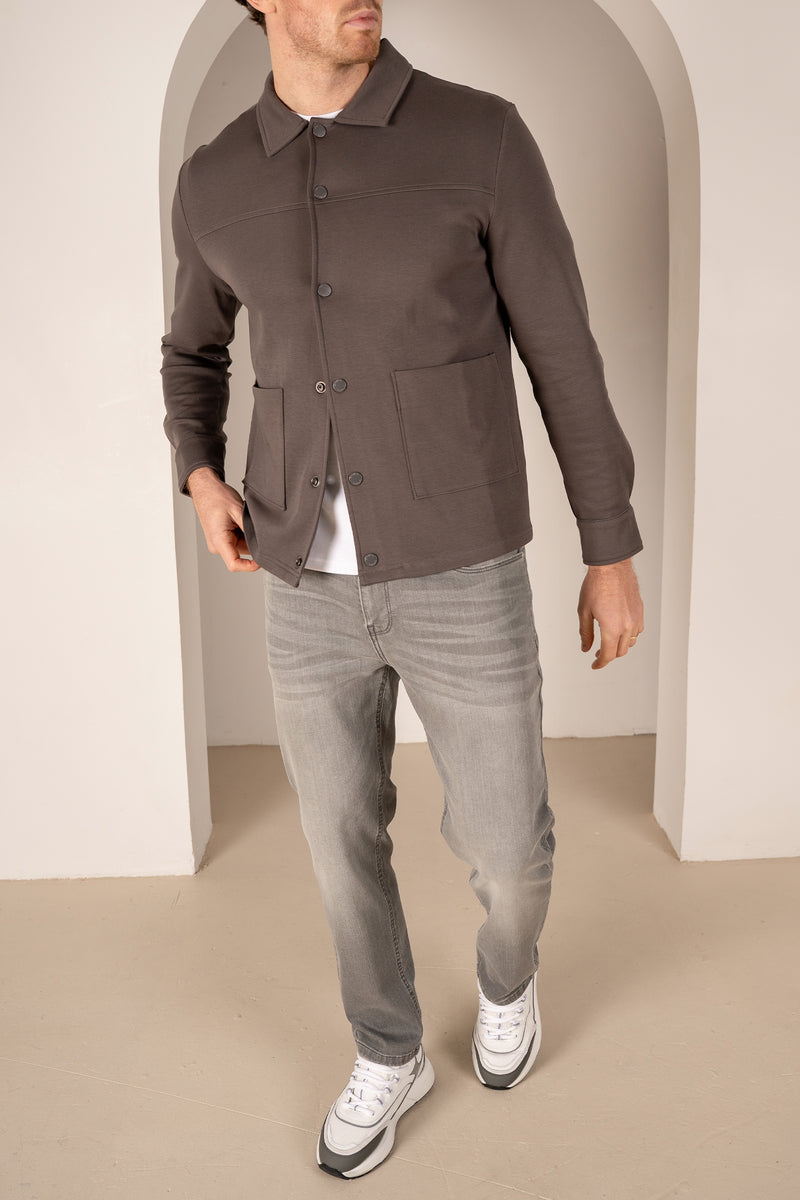 Interlock Overshirt - Charcoal