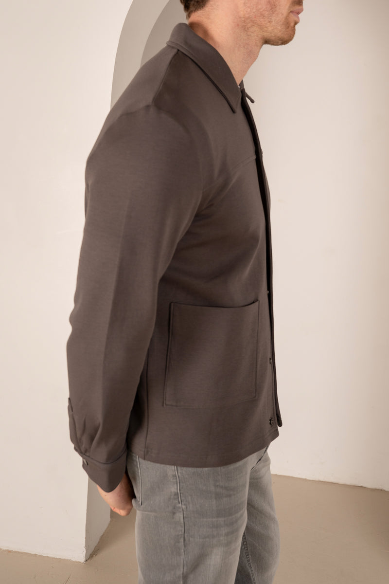 Interlock Overshirt - Charcoal