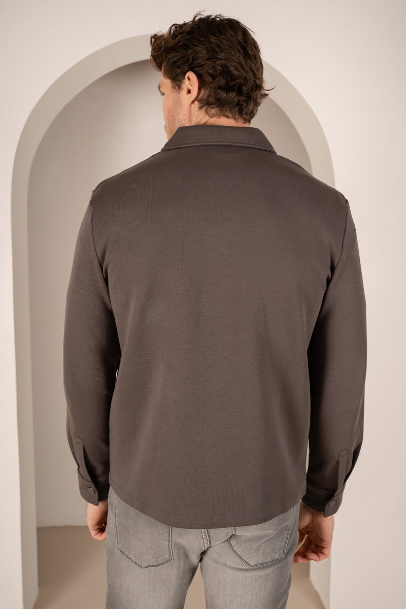 Interlock Overshirt - Charcoal