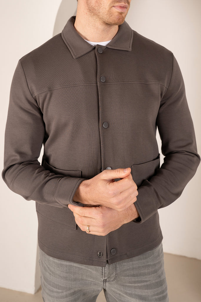 Interlock Overshirt - Charcoal