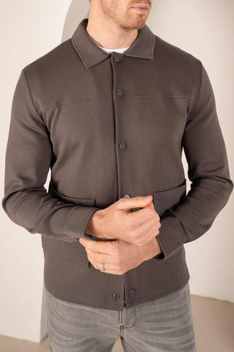 Interlock Overshirt - Charcoal