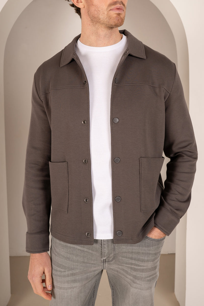 Interlock Overshirt - Charcoal