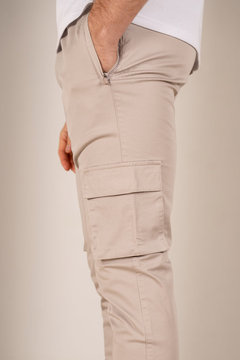 Essential Cargo Trouser - Light Grey