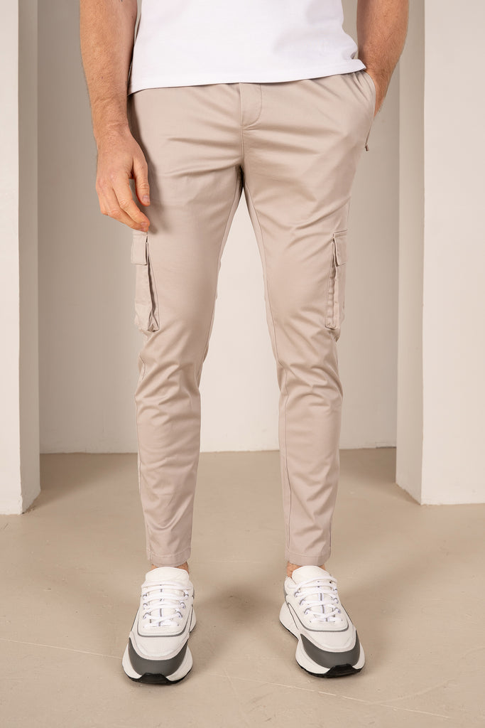 Essential Cargo Trouser - Light Grey