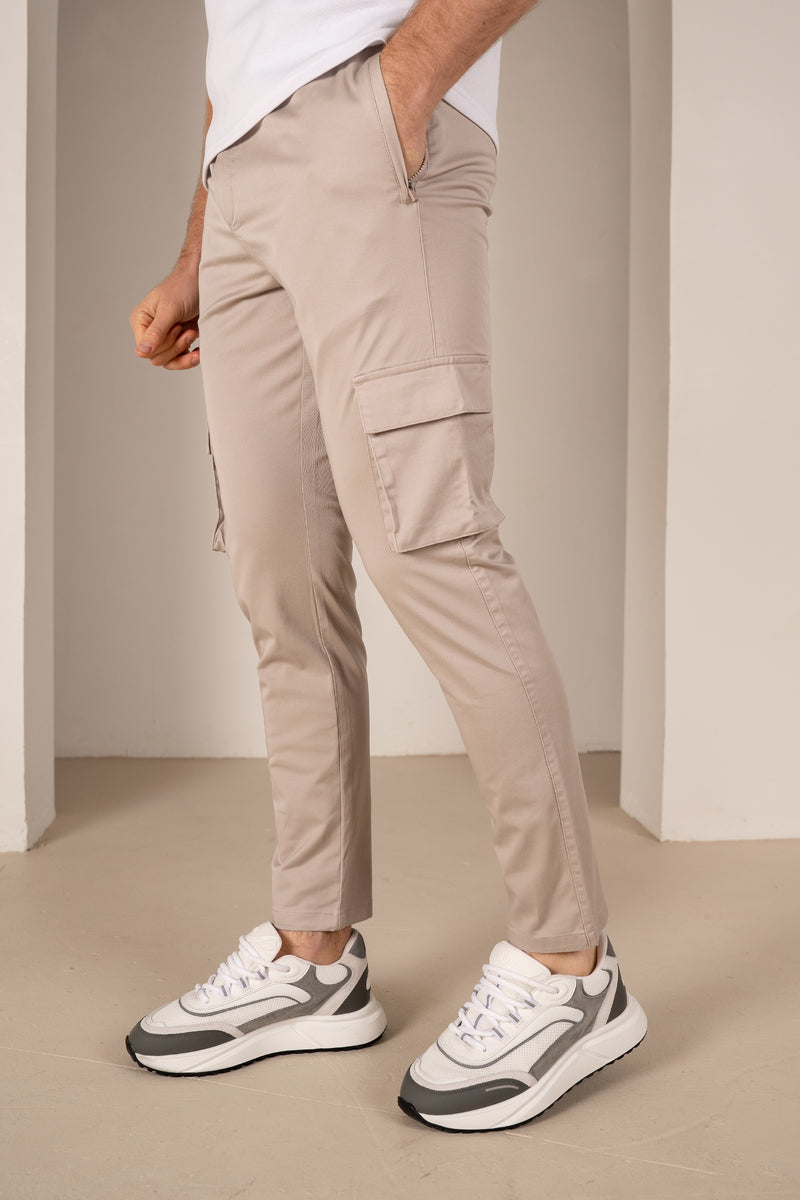 Essential Cargo Trouser - Light Grey