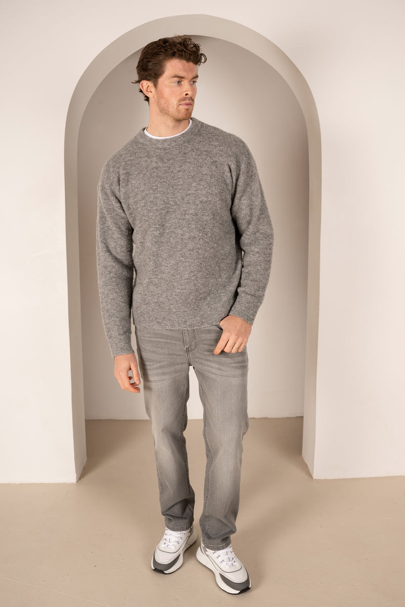 Souffle Crew Neck Sweatshirt - Light Grey