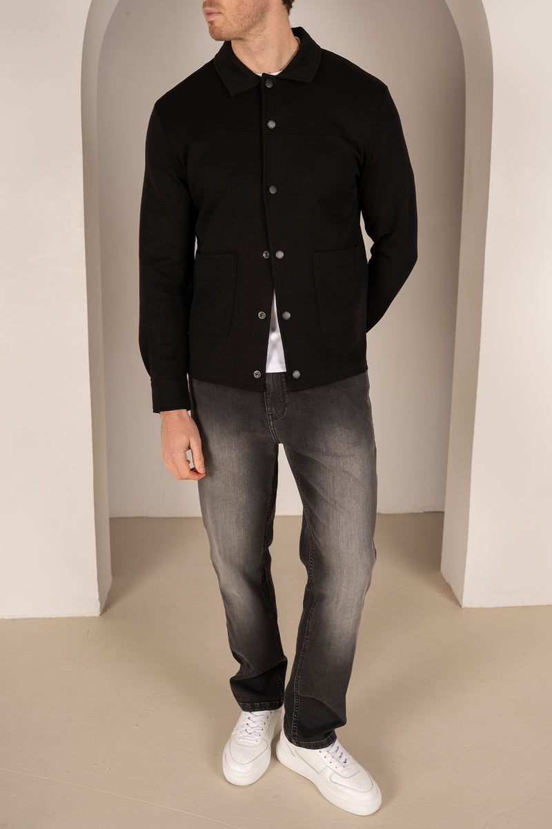 Interlock Overshirt - Black