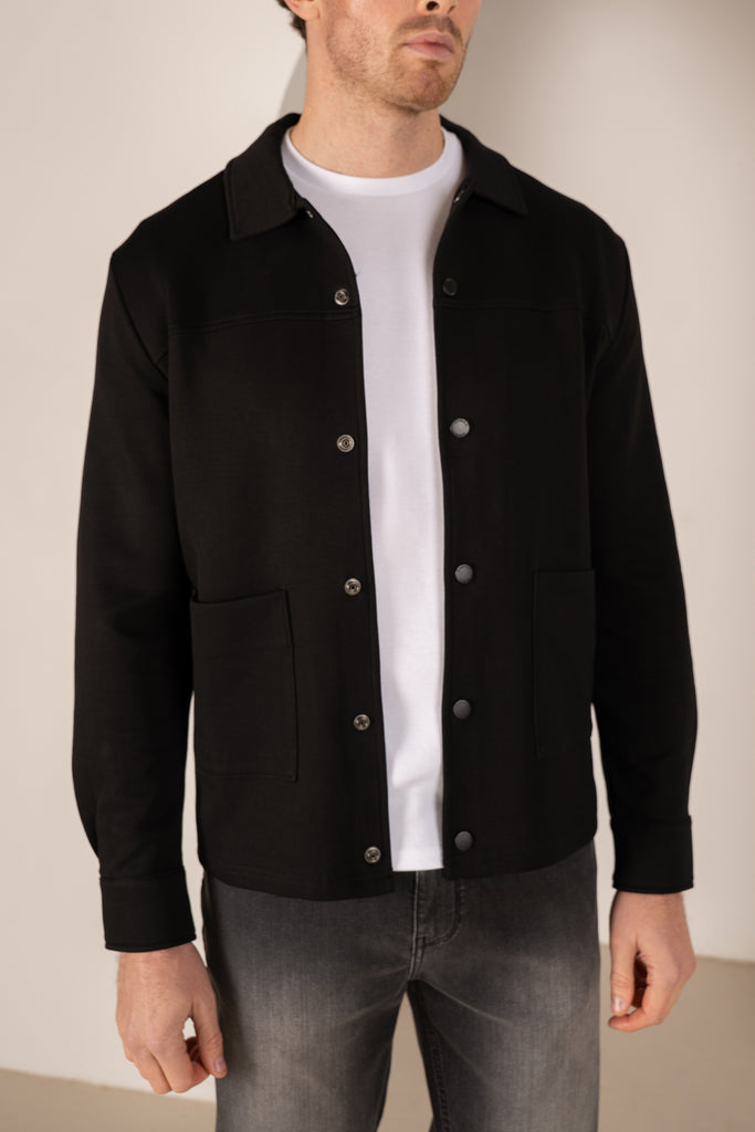 Interlock Overshirt - Black