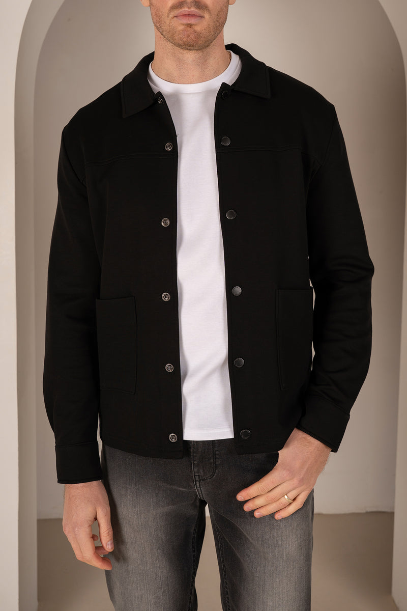 Interlock Overshirt - Black