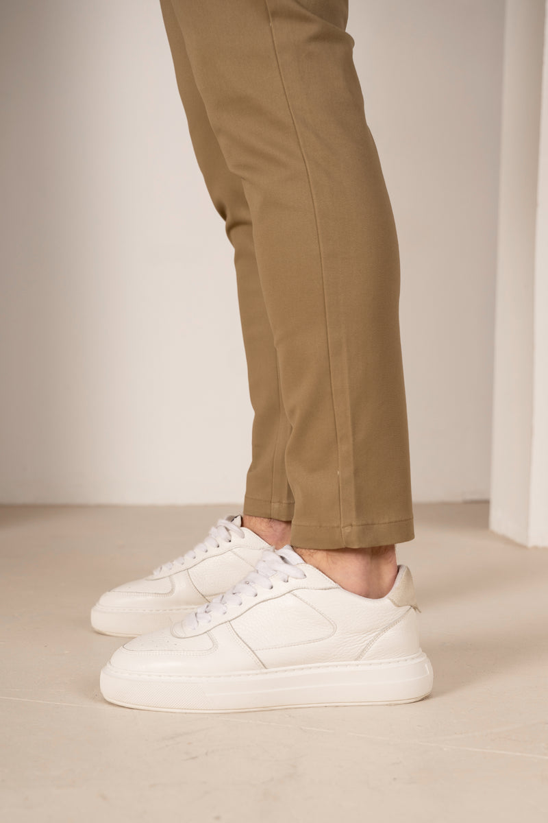 Tailored Buckle Chino - Stone