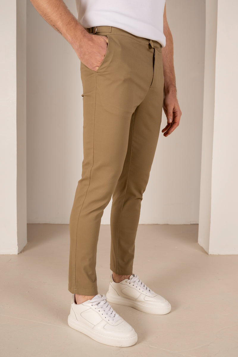 Tailored Buckle Chino - Stone