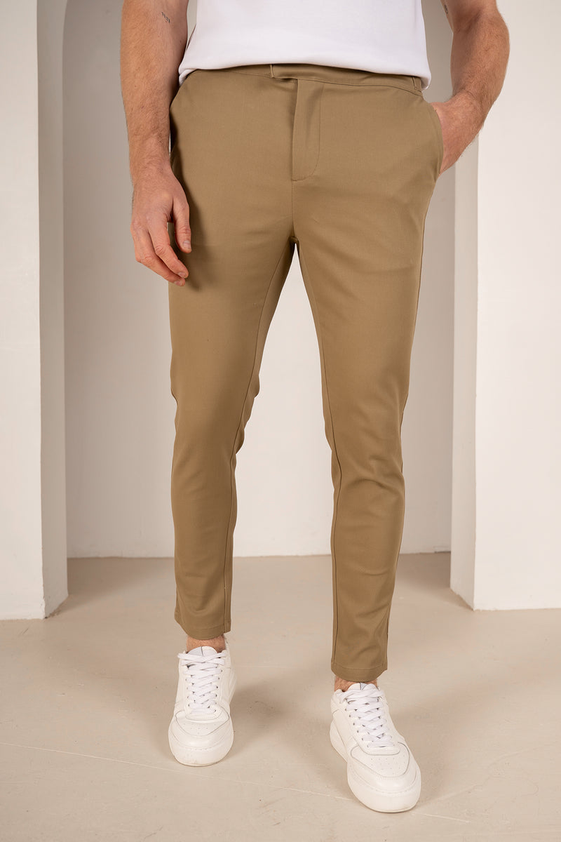 Tailored Buckle Chino - Stone
