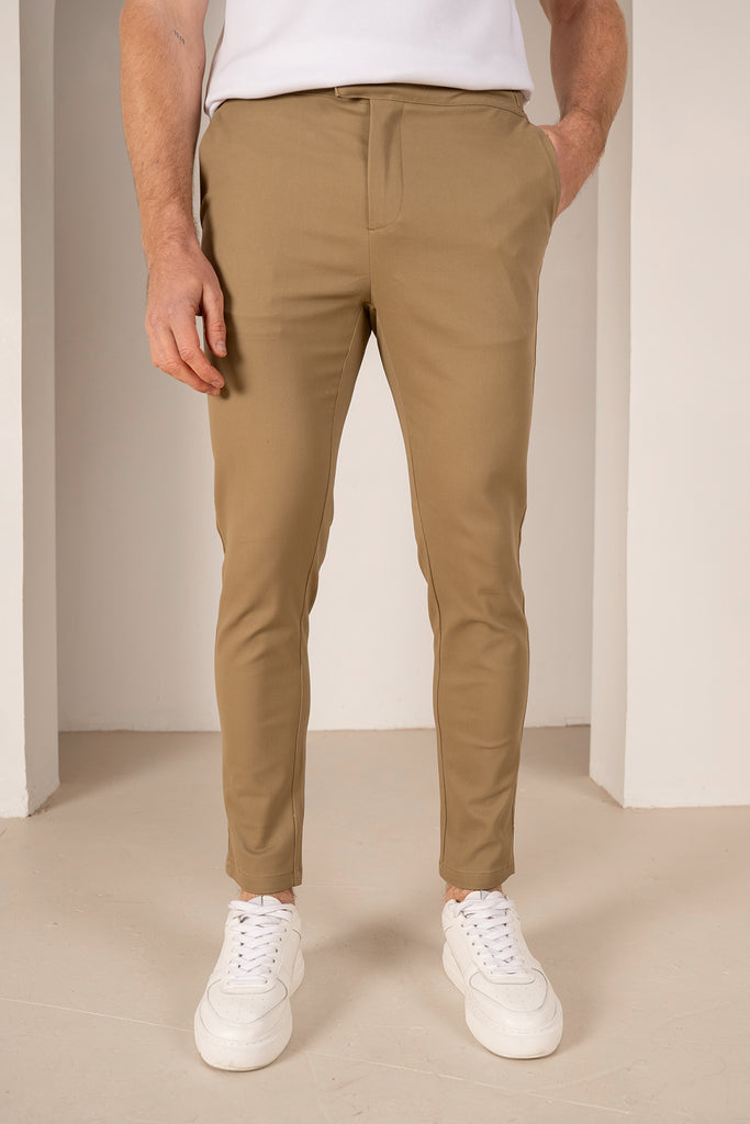 Tailored Buckle Chino - Stone